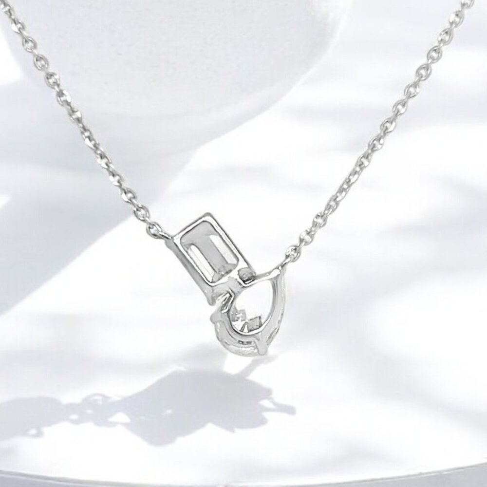 2.05 ctw Toi Et Moi Lab Grown Diamond Pendant in 14kt White Gold - Picture 3 of 3
